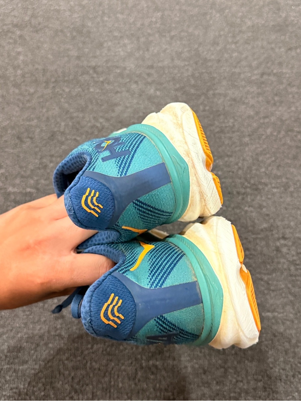 Hoka Men's Teal & Navy Athletic Running Shoe - Picture 5 of 6